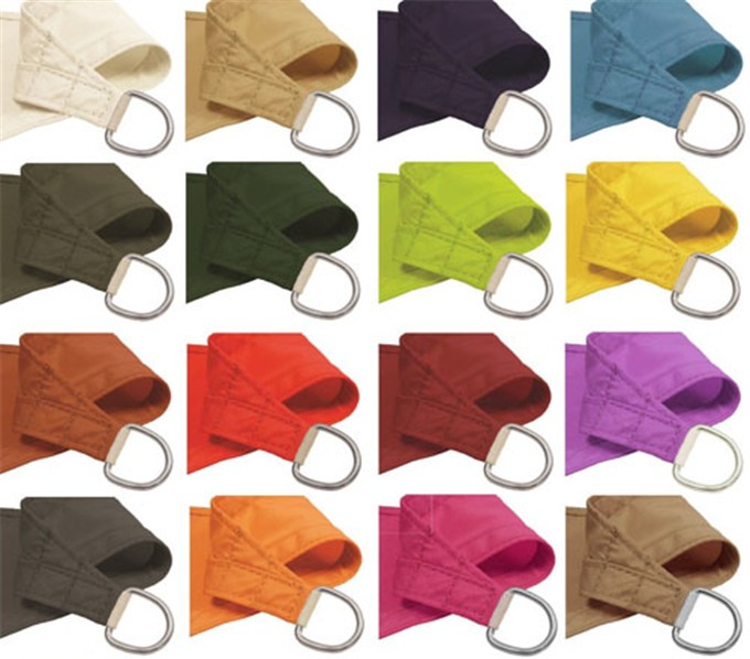 ポリエステル生地の三角形の日曜日の陰の帆PUは錆の証拠160gsmに塗った 2