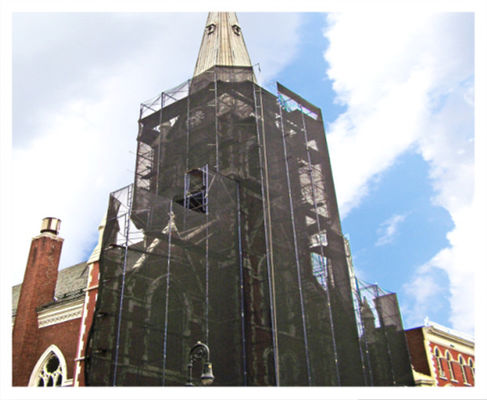 炎の黒の防火効力のある残骸の網は2m x 50mの80gsm落下防いだ